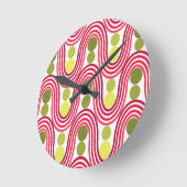 Horloge Ronde Vagues et Cercles (Angle)