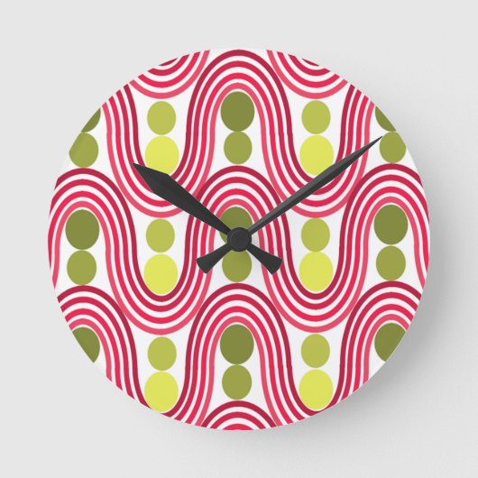 Horloge Ronde Vagues et Cercles (Recto)