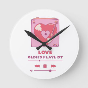 Horloge Ronde Valentine Love Oldies Playlist