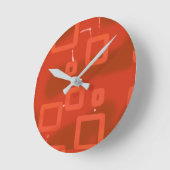 Horloge Ronde Valentine's Day Red Whimsical Geometric Abstract (Angle)