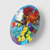 Horloge Ronde Van Gogh Flowers in a Blue Vase (Angle)