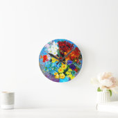 Horloge Ronde Van Gogh Flowers in a Blue Vase (Maison)