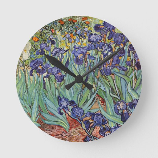 Horloge Ronde Van Gogh Irises Peinture impressionniste (Recto)