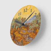 Horloge Ronde Van Gogh Olive Trees Soleil Jaune Ciel (Angle)