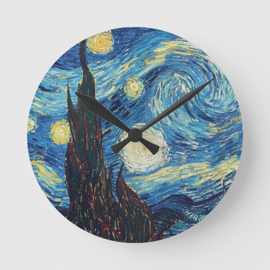 Horloge Ronde Van Gogh Starry Classic Nuit Impressionnisme Art (Recto)