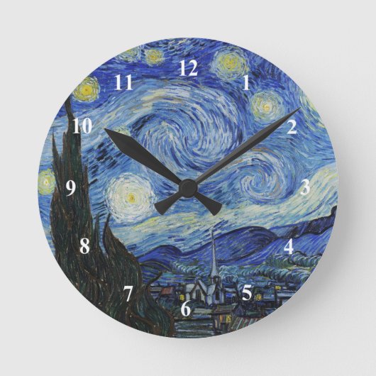 Horloge Ronde Van Gogh Starry Peinture nocturne (Recto)