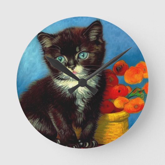 Horloge Ronde Van Gogh Tuxedo Cat (Recto)