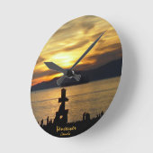 Horloge Ronde Vancouver Clock Toxits Decor Vancouver Wall Clock (Angle)