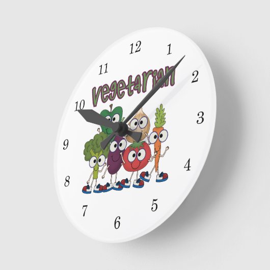 Horloge Ronde Végétarien (Angle)