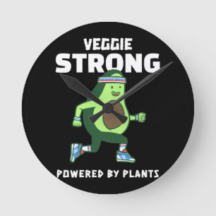 Horloge Ronde Veggie Strong, Alimenté par les plantes