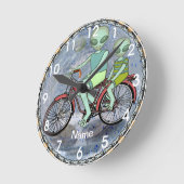 Horloge Ronde Vélo Alien (Angle)