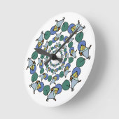 Horloge Ronde vélo couleur en cercles (Angle)