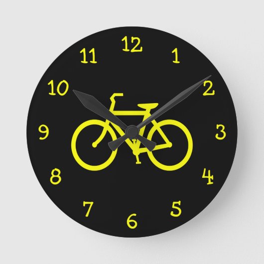 Horloge Ronde Vélo jaune (Recto)