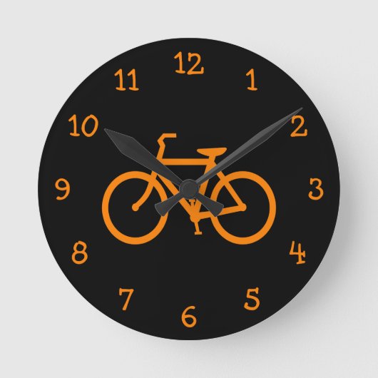 Horloge Ronde Vélo Orange (Recto)