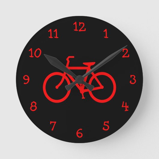 Horloge Ronde Vélo rouge (Recto)