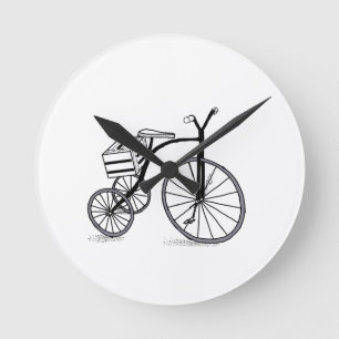 Horloge Ronde Vélo sur 3 roues