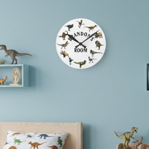 Horloge Ronde Velociraptor Dinosaur Jurassic Age Tyrannosaurus