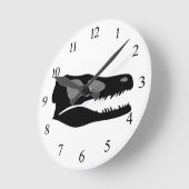 Horloge Ronde Velociraptor Skull (Angle)