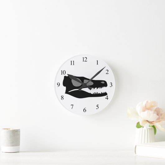 Horloge Ronde Velociraptor Skull (Maison)