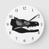 Horloge Ronde Velociraptor Skull (Recto)