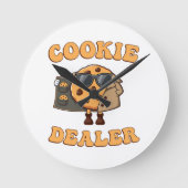 Horloge Ronde Vendeur de biscuits drôle de cuisson (Recto)