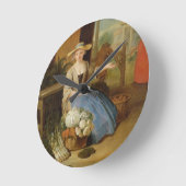 Horloge Ronde Vendeur végétal, jardin de Covent, c.1726 (huile (Angle)