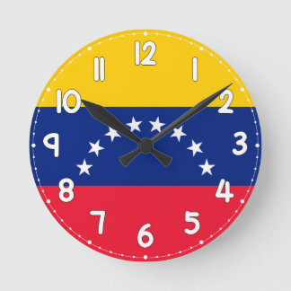 Horloge Ronde Venezuela Flag Wall Clock - Flag of Venezuela