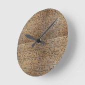 Horloge Ronde Venin d'Egyptian Hiéroglyphe (Angle)