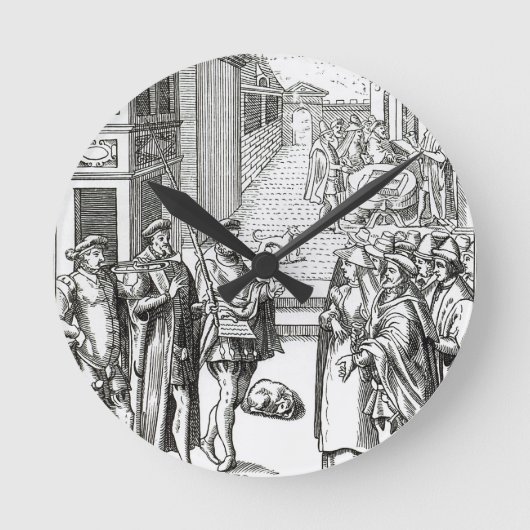 Horloge Ronde Vente par le crieur public, après une gravure sur (Recto)