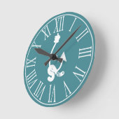 Horloge Ronde Ver de Chambre de lac sur un crochet (Angle)