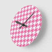 Horloge Ronde Vérification de la position de base rose et blanc (Angle)
