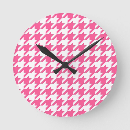 Horloge Ronde Vérification de la position de base rose et blanc (Recto)