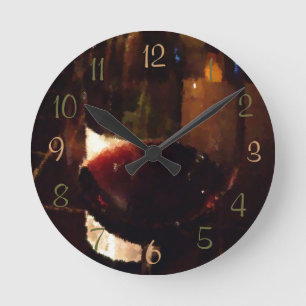 Horloge Ronde Verre de vin
