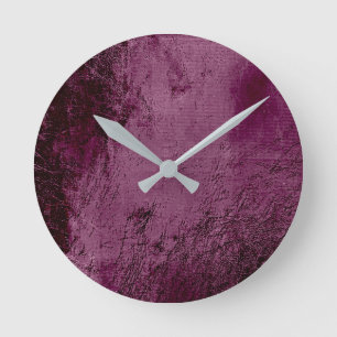 Horloge Ronde Verre Noir de Bourgogne de betteraves minimales de