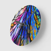 Horloge Ronde Verre, Tiffany - Style, (Angle)