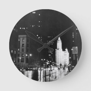 Horloge Ronde vers 1954 : Vue sur Michigan Avenue