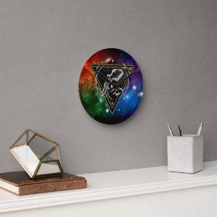 Horloge Ronde Verseau Zodiaque Cadeau Astrologie