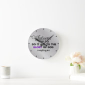 Horloge Ronde Verset biblique inspirant (Maison)