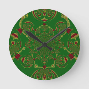 Horloge Ronde Vert vintage