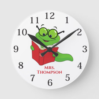 Horloge Ronde Vêtement de l'enseignant personnalisé