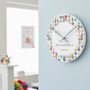 Horloge Ronde Vétérinaire vétérinaire Animal Animal Pet Clinique
