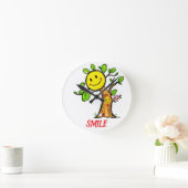 Horloge Ronde Vibes positives "Smile Tree" (Maison)