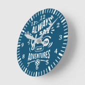 Horloge Ronde Vibes positives - Toujours dire OUI aux nouvelles (Angle)