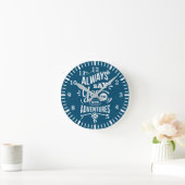 Horloge Ronde Vibes positives - Toujours dire OUI aux nouvelles (Maison)