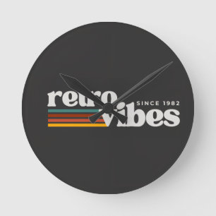 Horloge Ronde vibes rétro