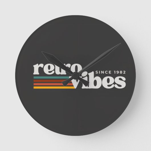 Horloge Ronde vibes rétro (Recto)