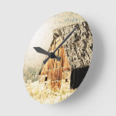 Horloge Ronde Vieille grange (Angle)