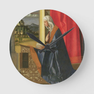 Horloge Ronde Vierge Marie, du diptyque d'annonce (huile dessus