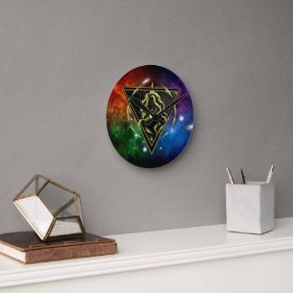 Horloge Ronde Vierge Zodiaque Cadeau Astrologie