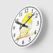 Horloge Ronde Viero jaune (Angle)